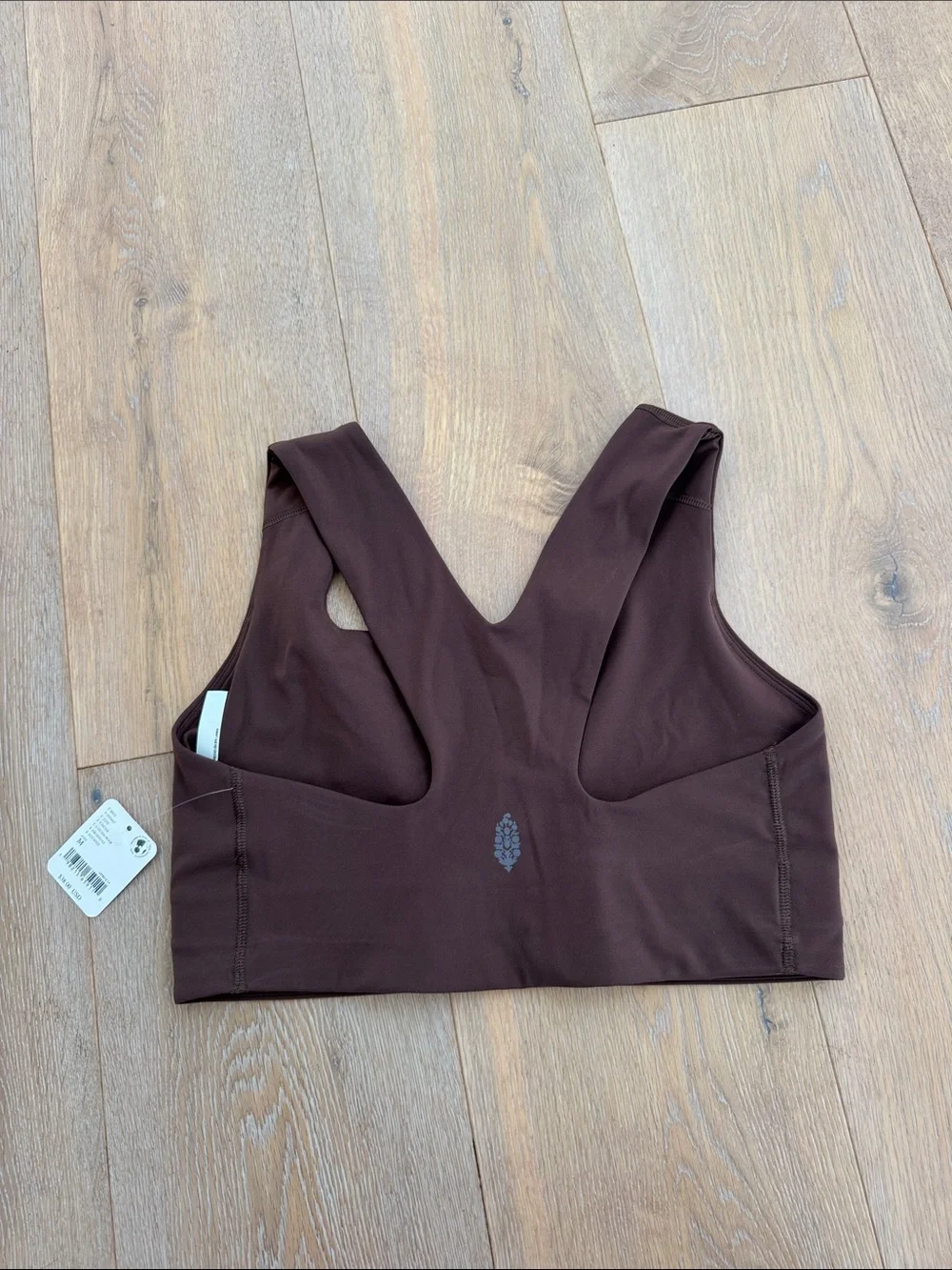 Free People Chocolate Brown Racerback Sports Bra - Picture 2 of 3